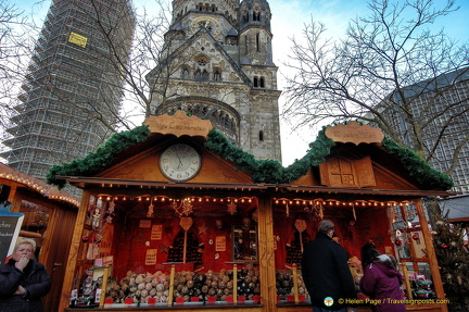 Christmas market stalls